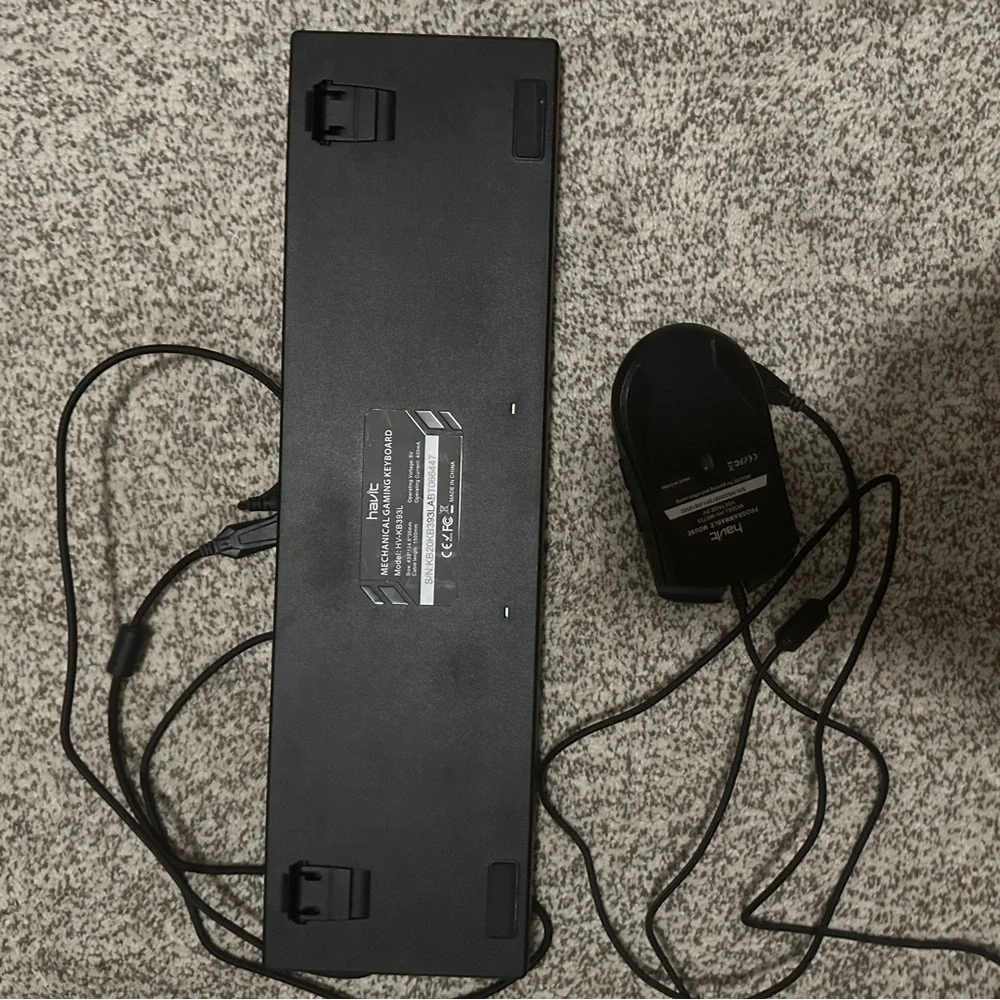 Black Wired Gaming Keyboard and Mouse by [Brand]